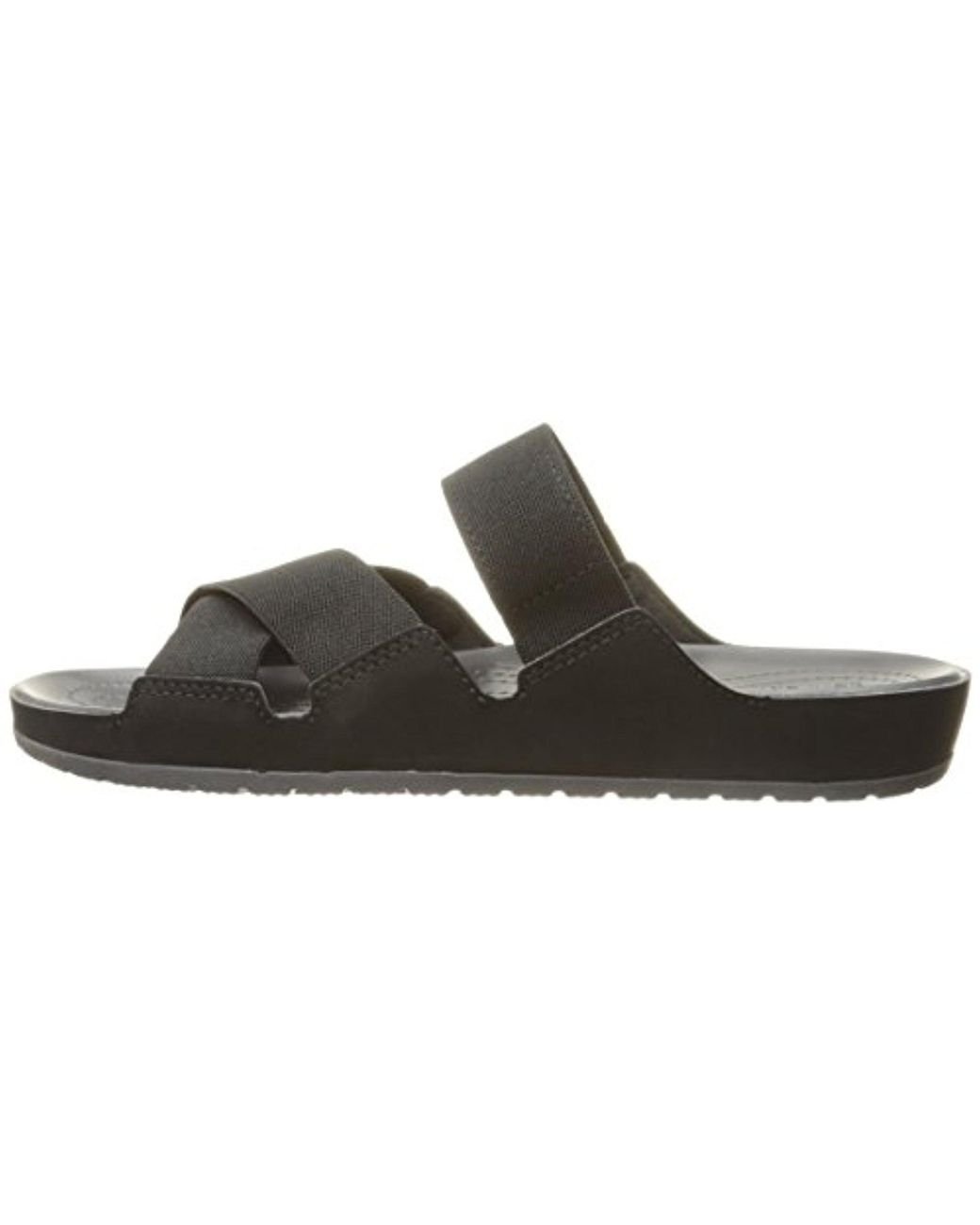 Crocs™ Anna Slide Gladiator Sandal in Black | Lyst