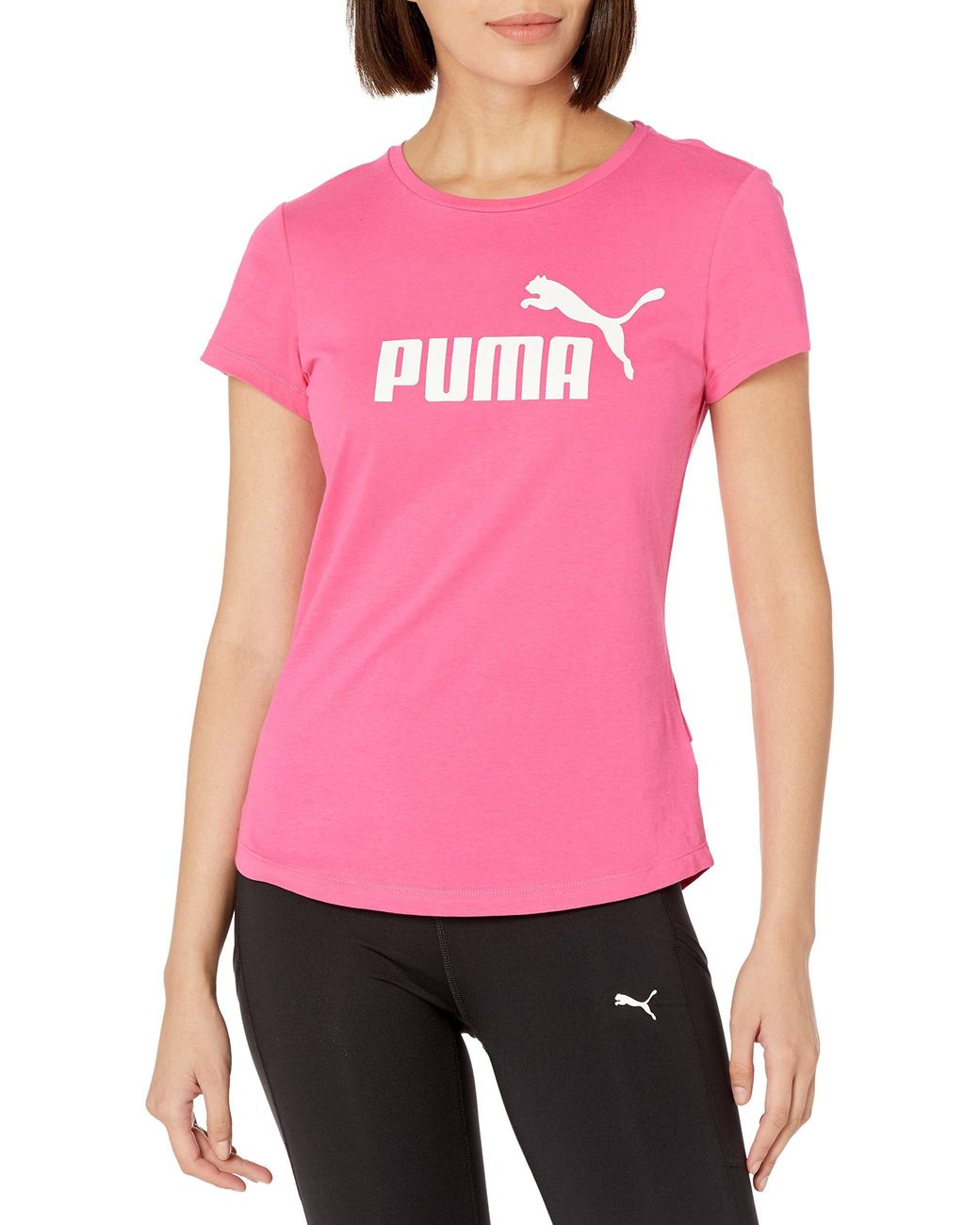 PUMA Essentials Tshirt in Pink Lyst