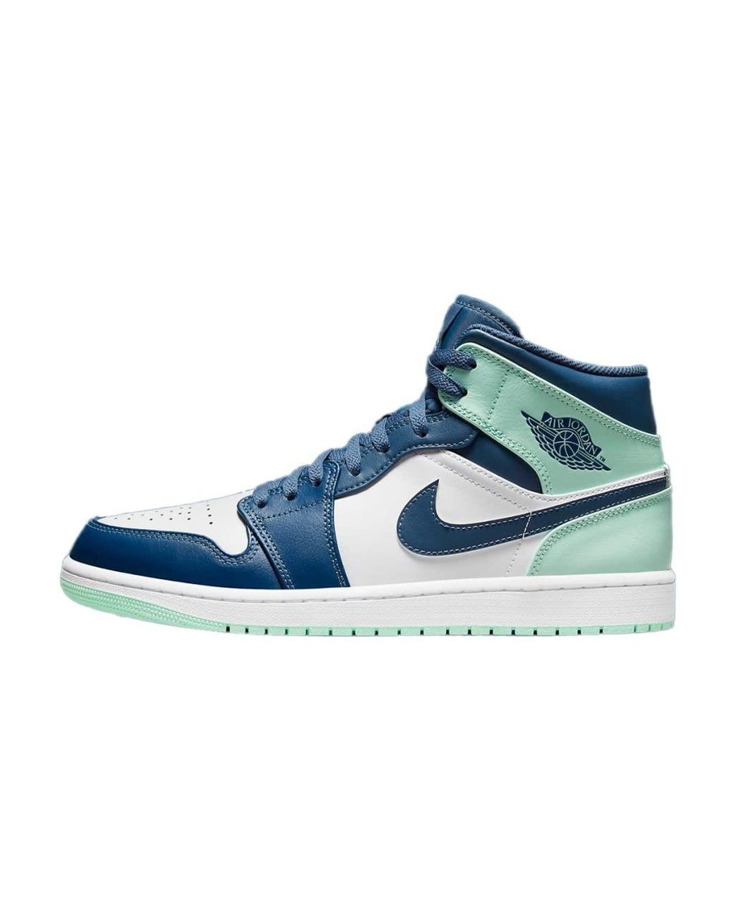 jordan 1 mid navy blue and white