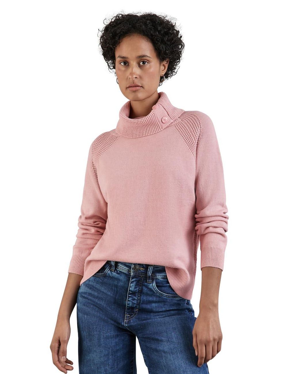 Street One Pullover mit Stehkragen in Rot Lyst DE