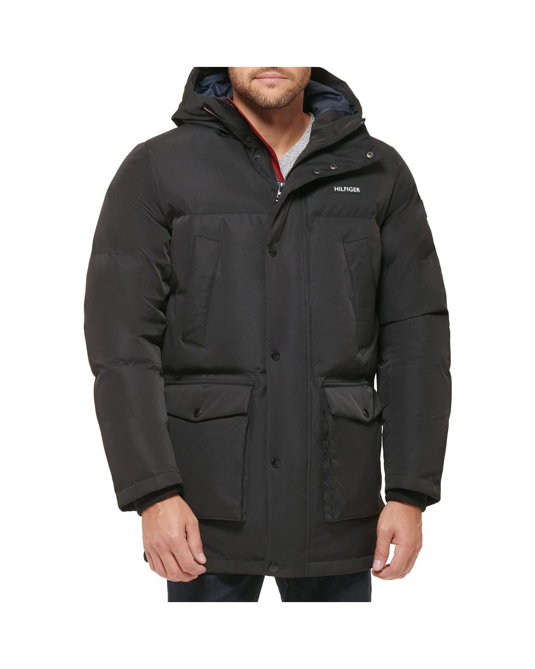 Tommy Hilfiger Arctic Cloth Heavyweight Performance Parka Down Alternative Outerwear Coat in Black for Men Lyst UK