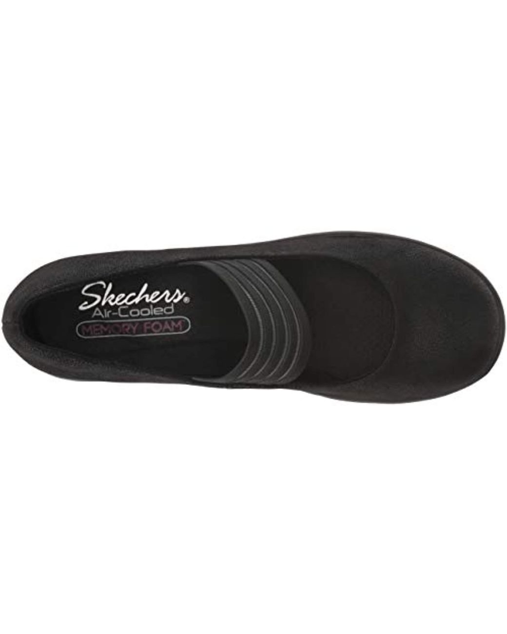 Skechers Rumblers-space Odyssey-striped Mary Jane Strap Wedge Pump in Black  | Lyst