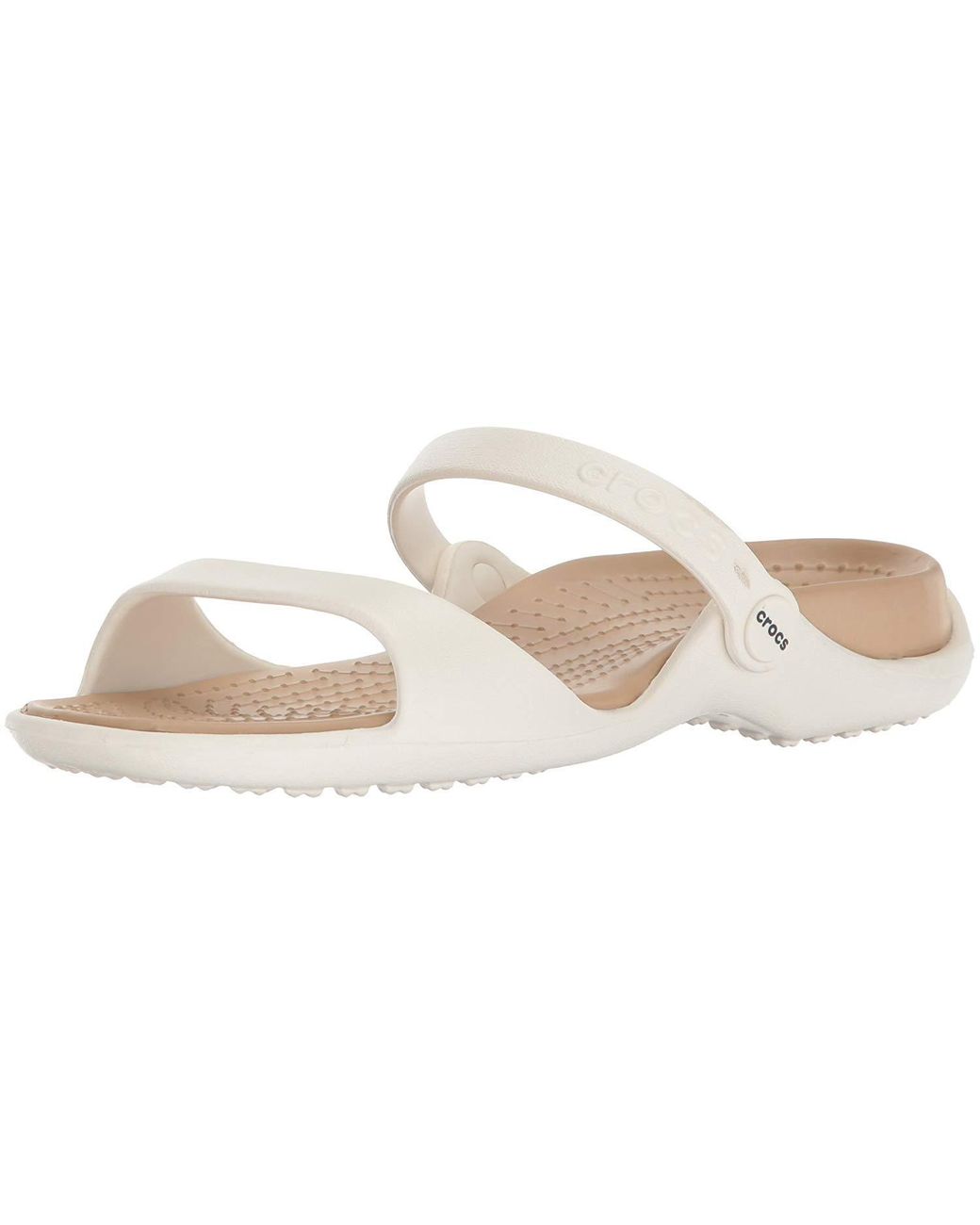 Crocsâ¢ Cleo Slide Sandal in Oyster/Gold (Metallic) - Save 48% - Lyst