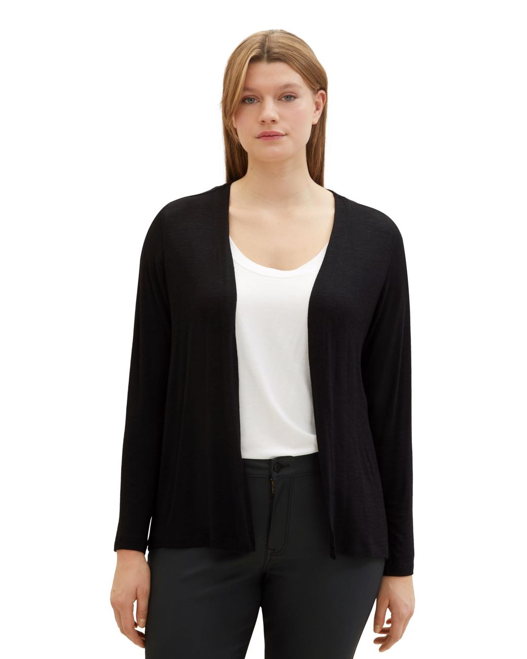 Tom Tailor Plussize Basic Sommer Cardigan in Schwarz Lyst DE
