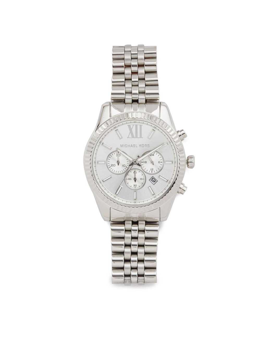 Michael Kors Quartz Watch With Silver Dial And Silver Stainless Steel Bracelet Mk8405 in White for Men Lyst UK