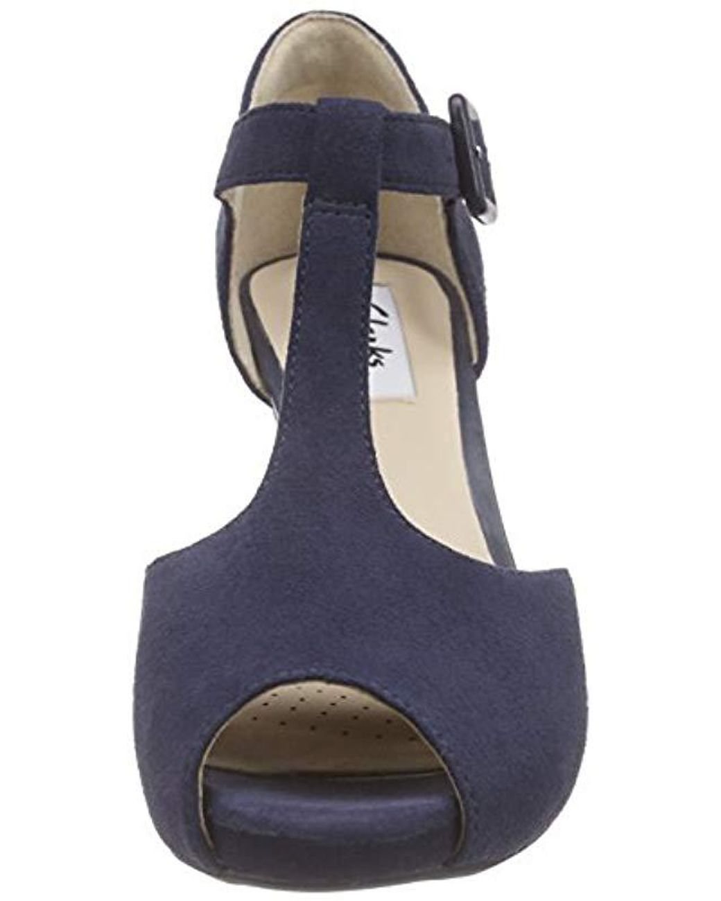 Clarks Kendra Flower, Open-toe Pumps in Blue | Lyst UK