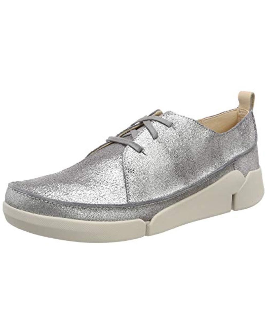 Clarks Tri Clara Flatform Trainers in Metallic | Lyst UK