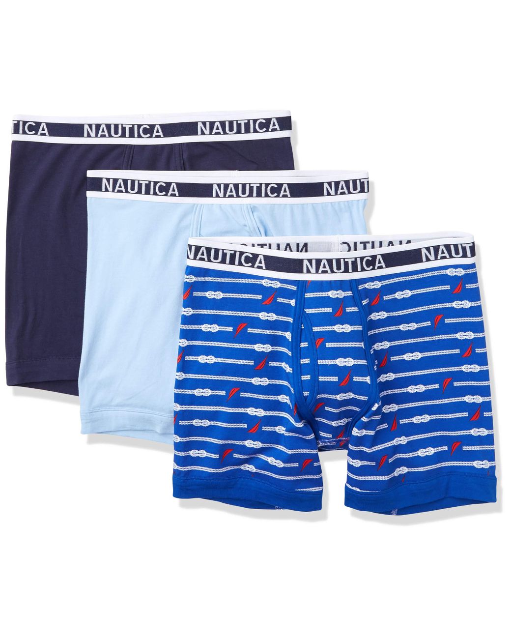 Nautica Cotton Stretch Classic Boxer Brief Multipack in Blue for Men Lyst