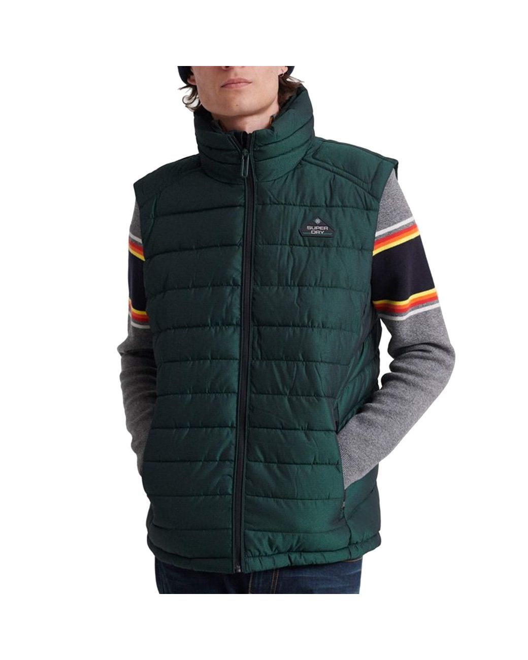 Gloomy Lee Accusation Superdry Double Zip Fuji Gilet in Green for Men - Save 2% | Lyst UK