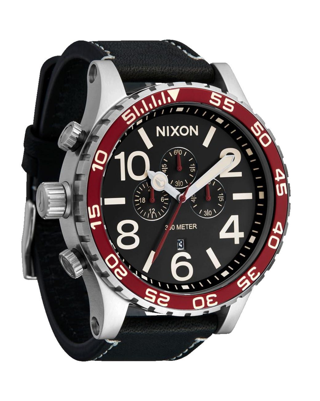 Nixon 51 30 Chrono A1392 300m Water Resistant Analog Fashion Watch in Black for Men Lyst UK