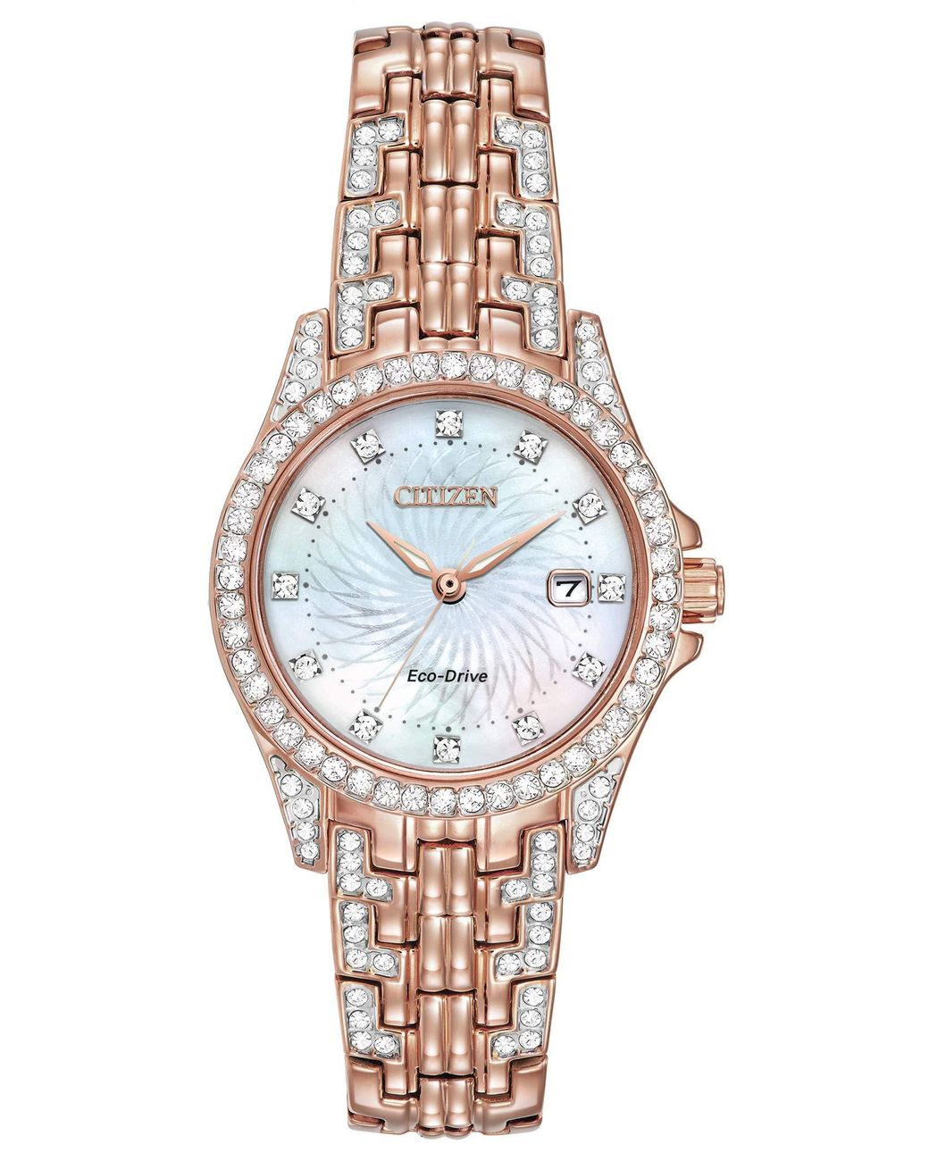 Citizen Eco-drive Watch With Crystal Accents in Pink - Save 20% - Lyst