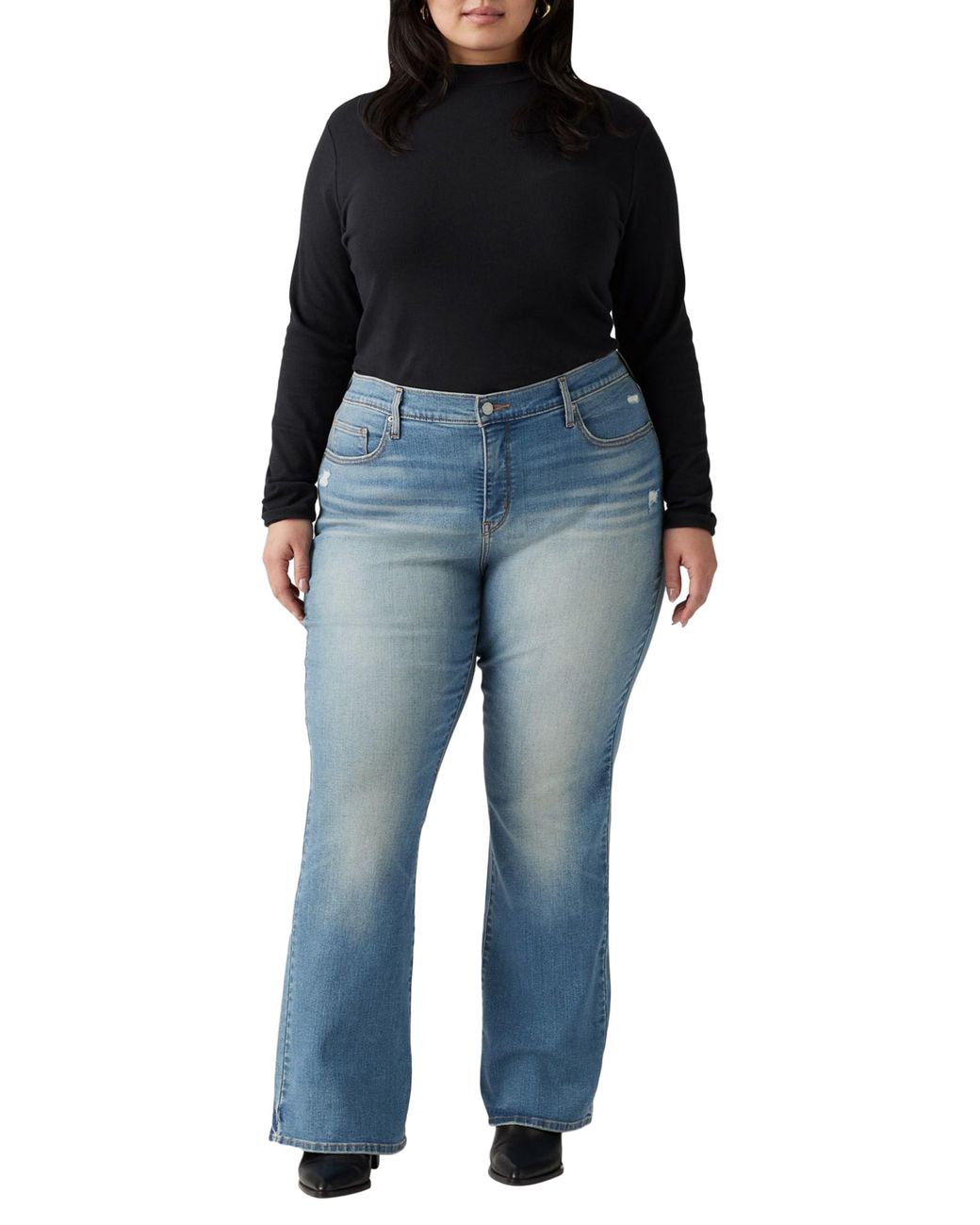 Levi s Size 315 Shaping Bootcut Jeans in Black Lyst UK
