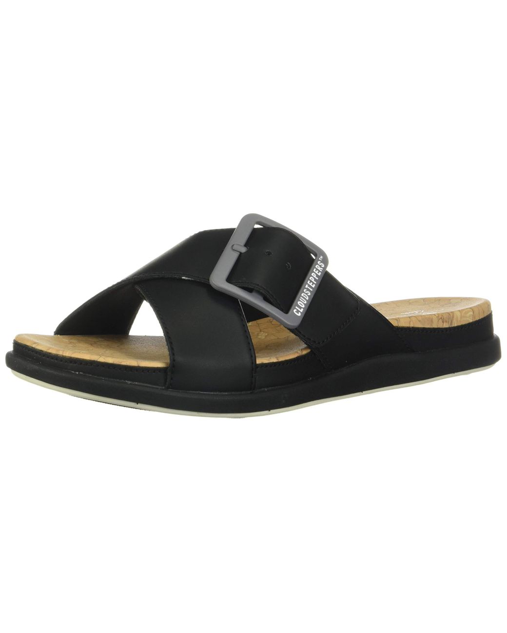 Clarks Womens Step June Shell Sandal in Black - Save 30% - Lyst