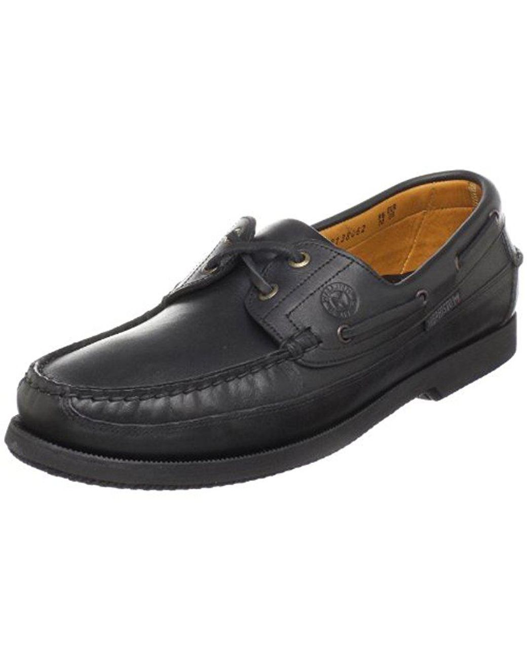 Mephisto Hurrikan Boat Shoe in Black 
