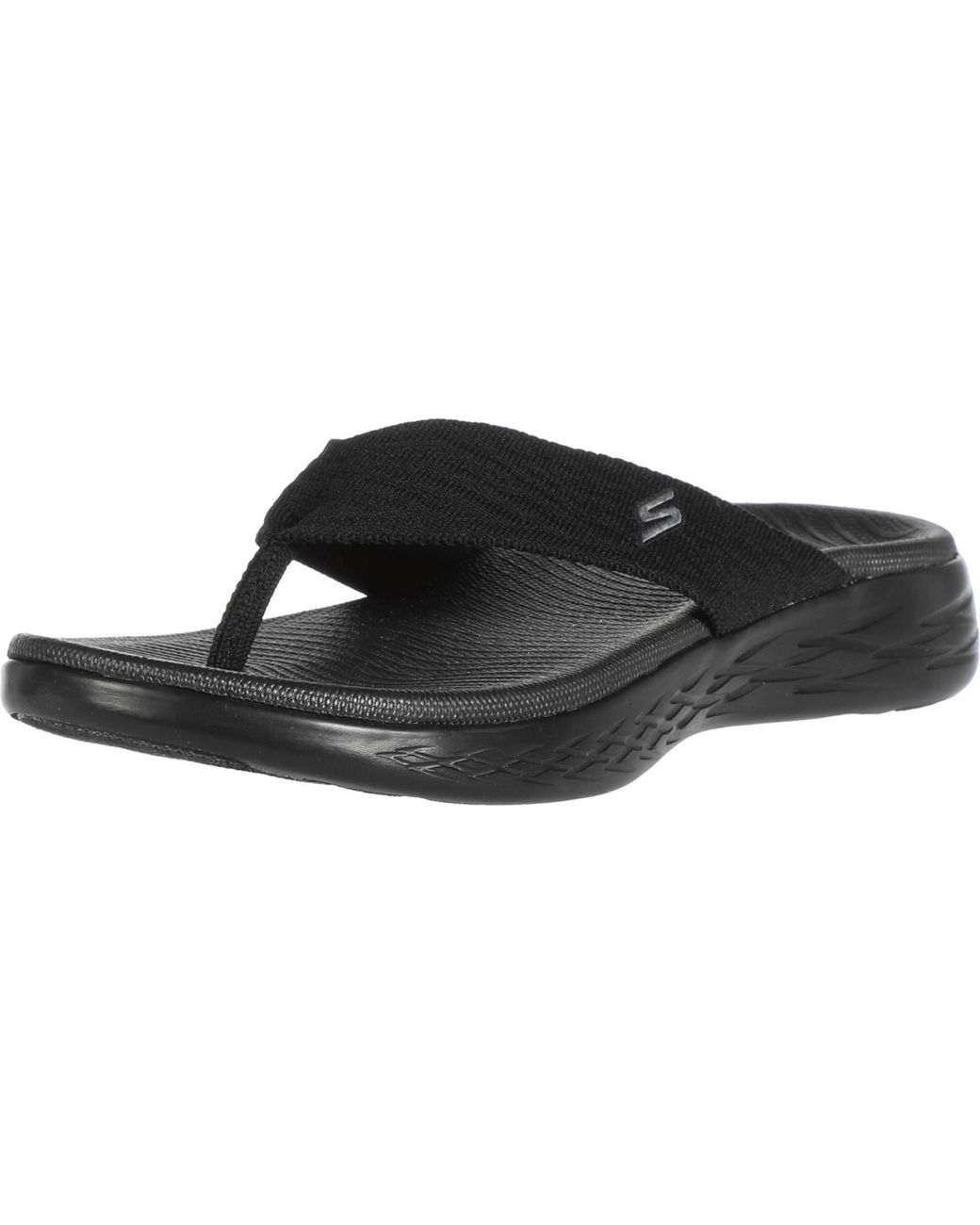 skechers women's on the go 600 sunny flip flop gray