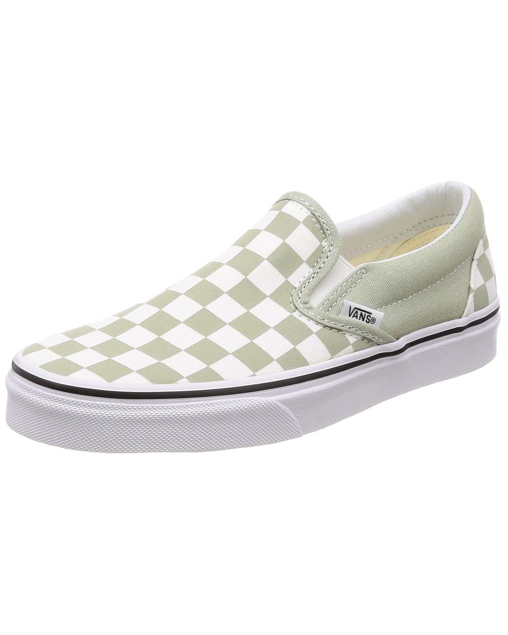 sage checkered vans