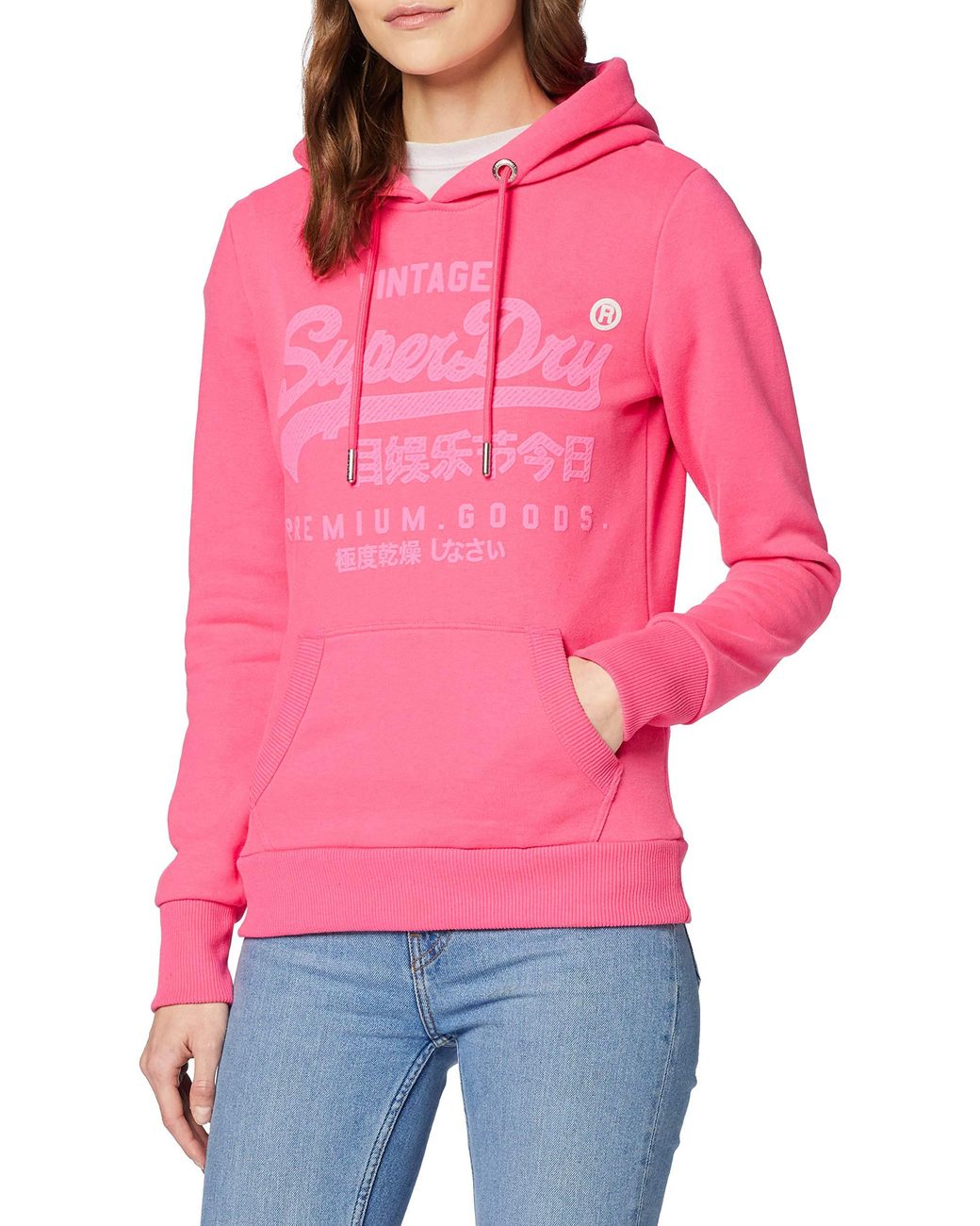 Superdry Womens Premium Goods Gloss Entry Hood Sports Hoodie Clothing  Sweatshirts