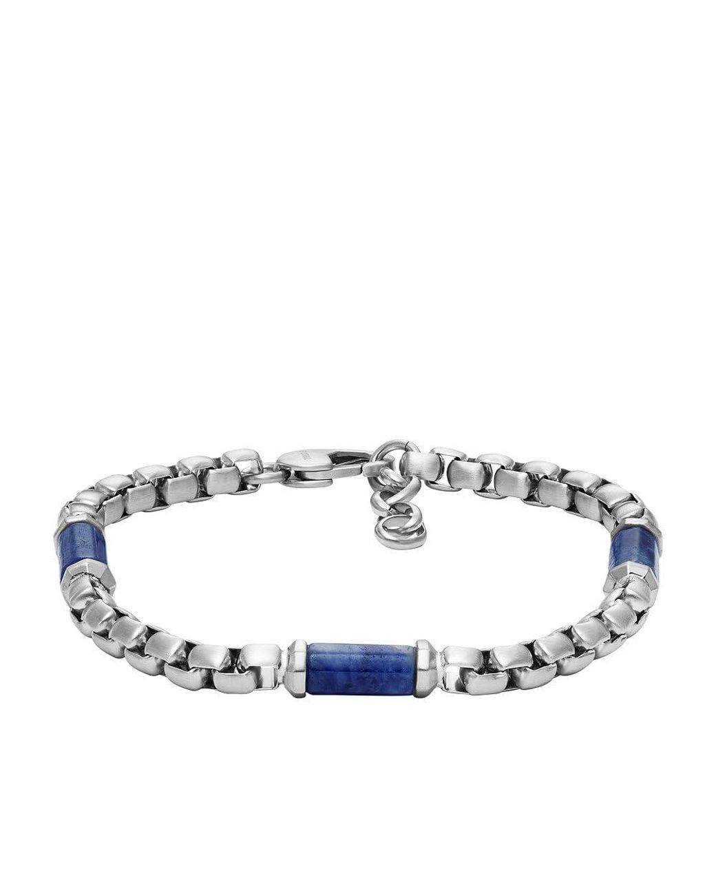 Fossil All Stacked Up Stainless Steel Chain Bracelet in Metallic for Men Lyst UK