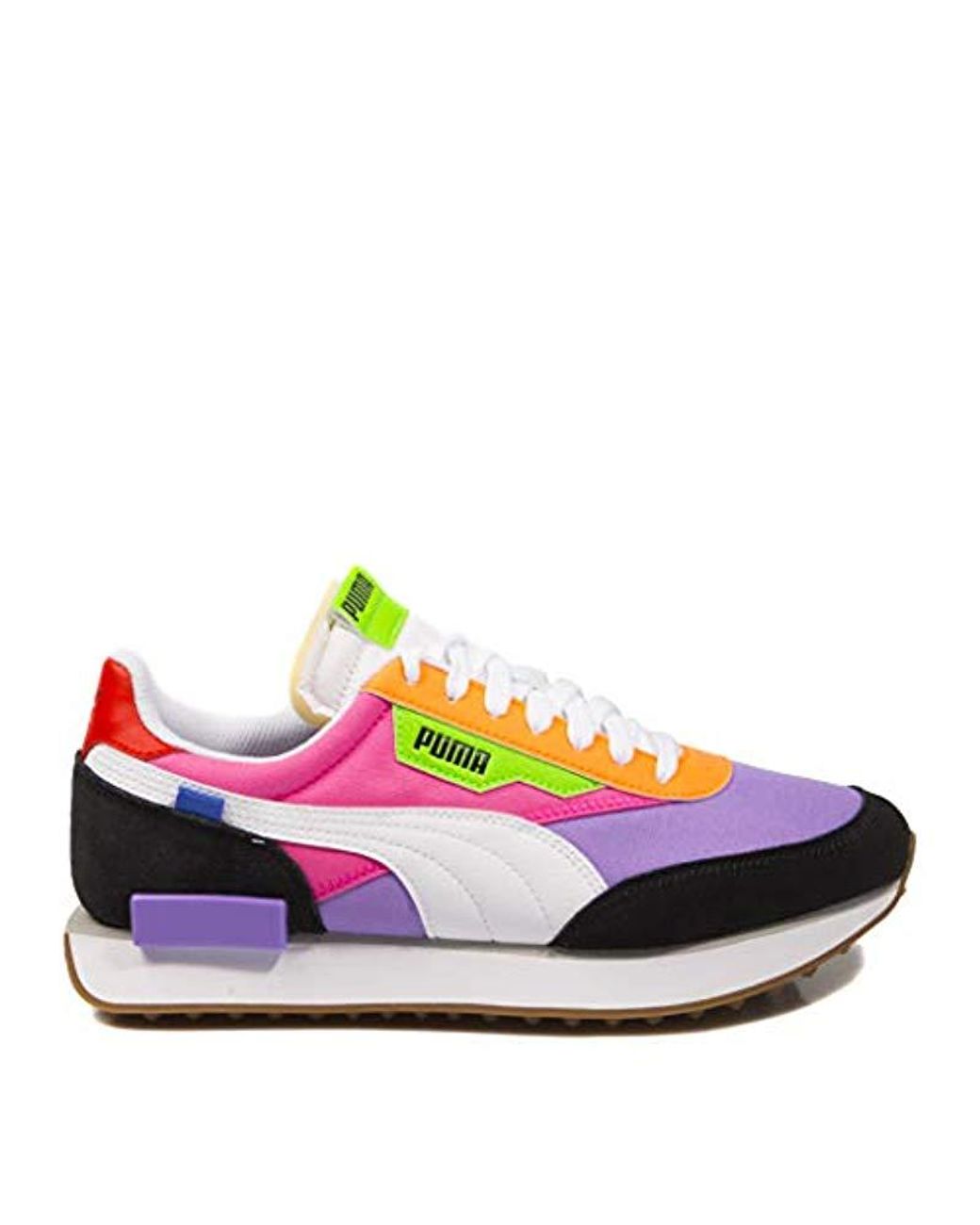 Pink and cheap purple pumas