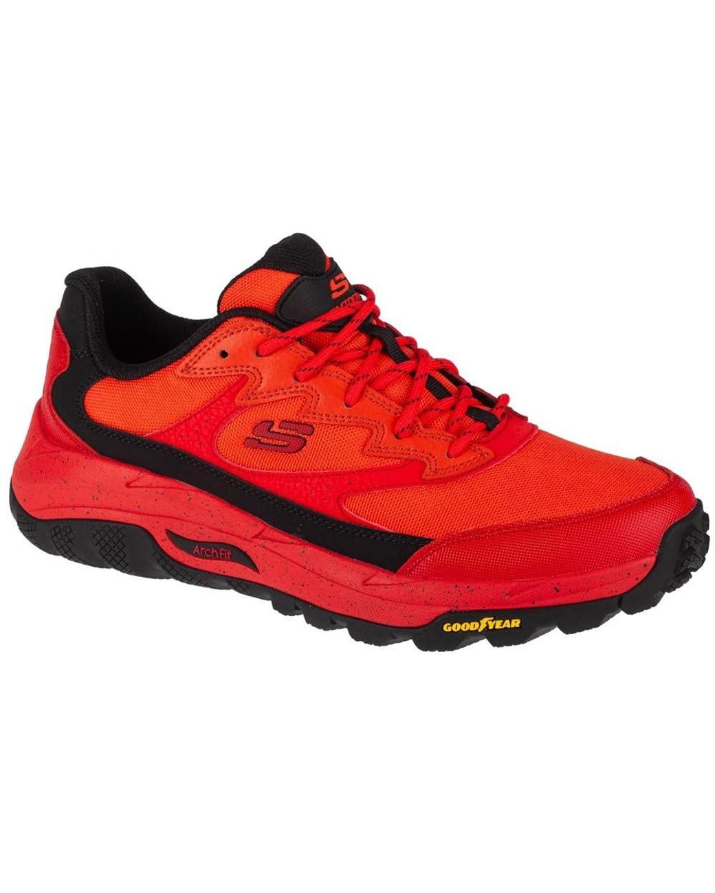 Mens skechers red best sale