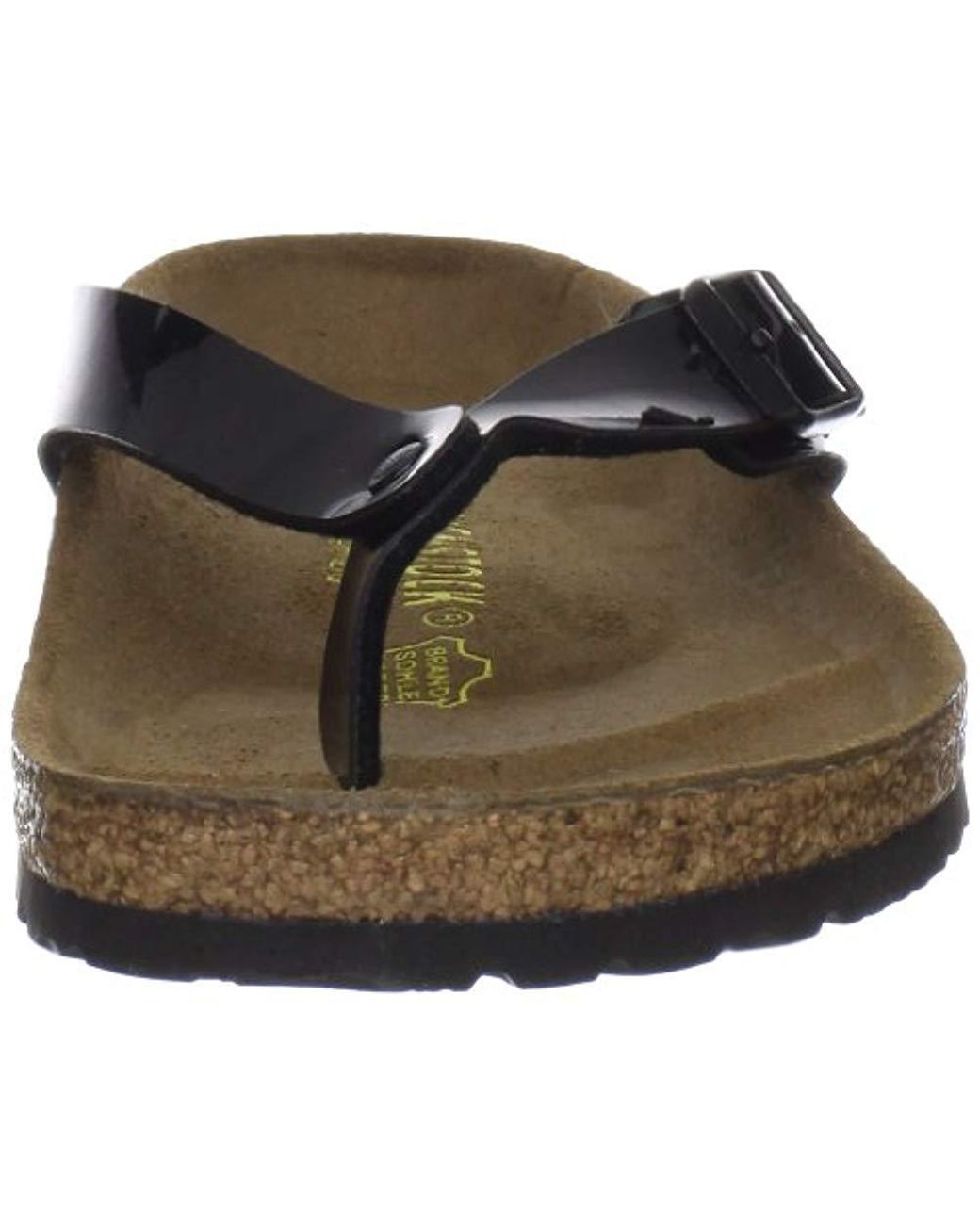 Birkenstock Leather Adria Thong Sandal in Black | Lyst