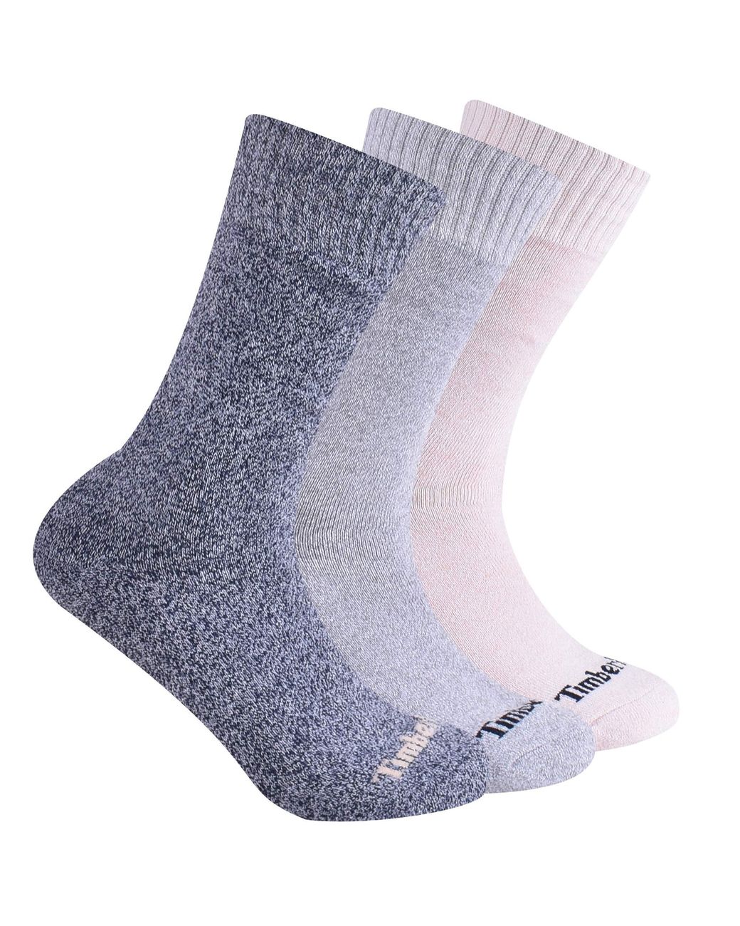 Timberland 3pack Ribbed Marled Boot Socks in Blue Lyst