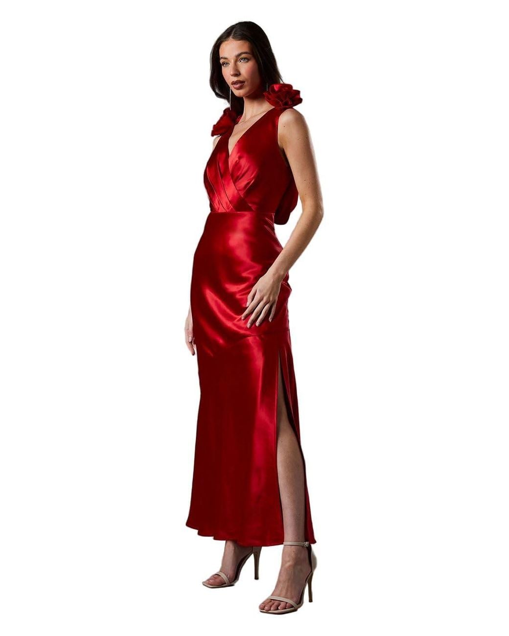 satin maxi dress amazon Amazon.com: Long Sleeve Satin Maxi V-Neck Dresses for Women, Cross-Neck Pleated Slit Puff Sleeve Irregular Dress (Green,S) : Clothing, Shoes & Jewelry