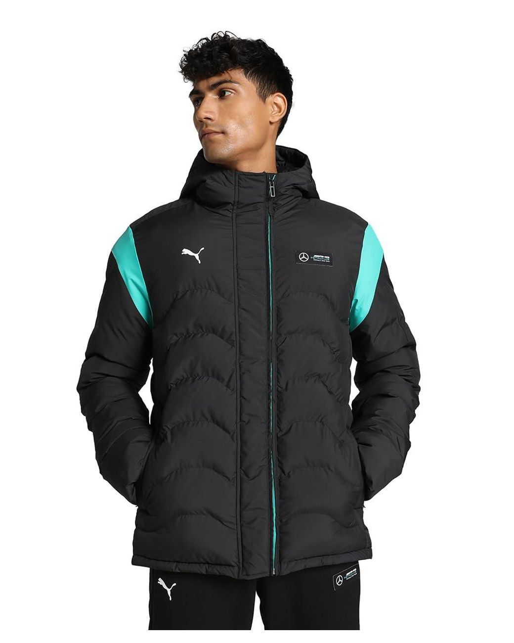 Doudoune MT7 Ecolite Mercedes AMG PETRONAS S Black PUMA pour homme