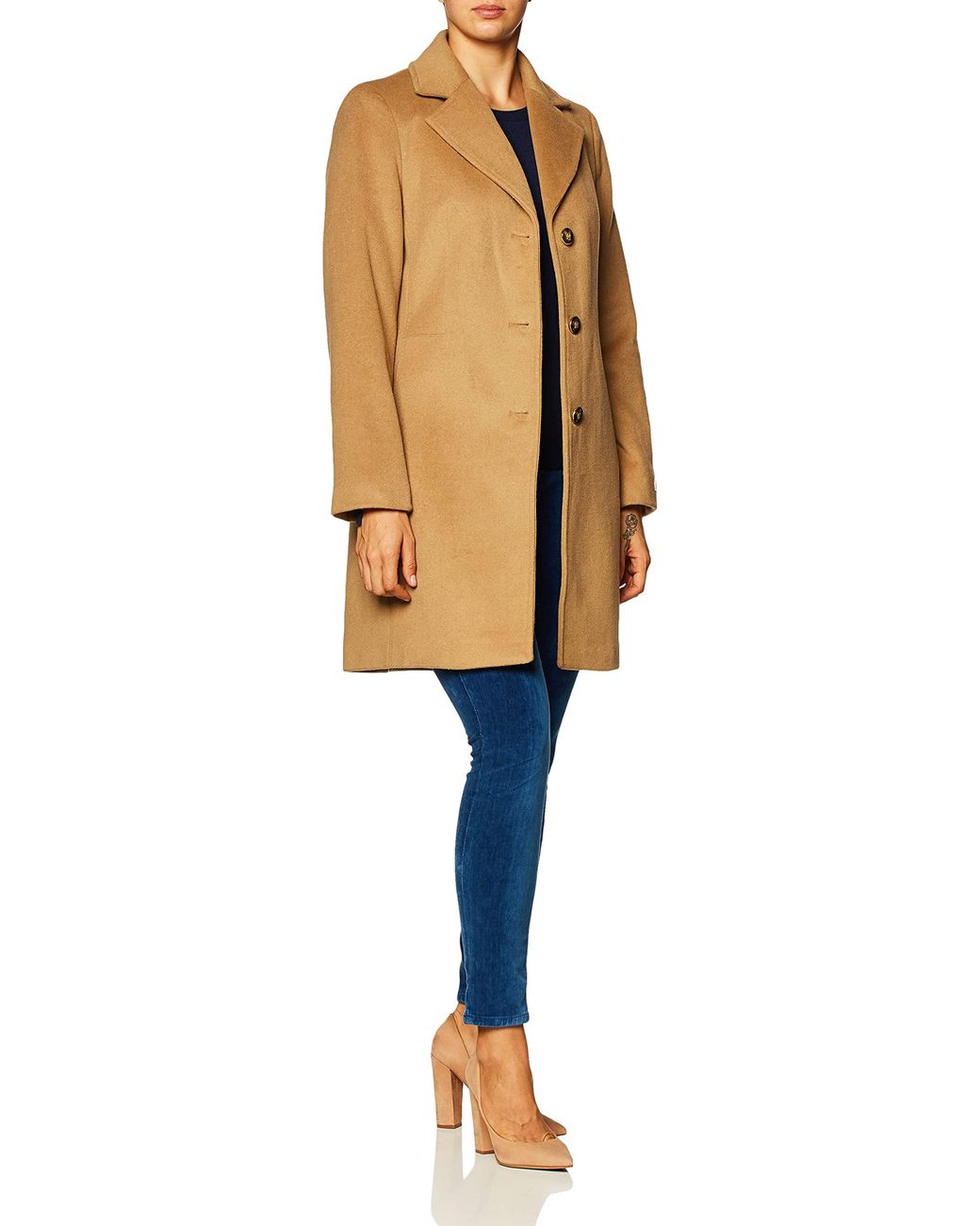 Calvin Klein Classic Cashmere Wool Blend Coat in Camel (Natural) - Save 52%  | Lyst