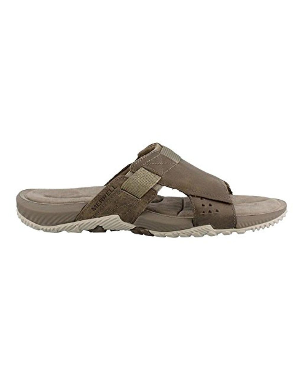 Merrell Terrant Slide Open Toe Sandals in Brown for Men | Lyst