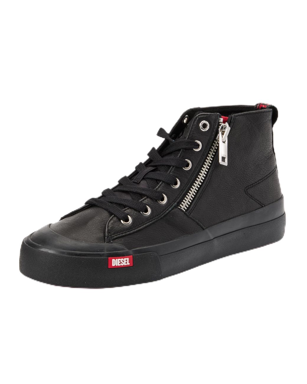 DIESEL S-Athos Zip-High-Top Sneakers in Black for Men | Lyst UK