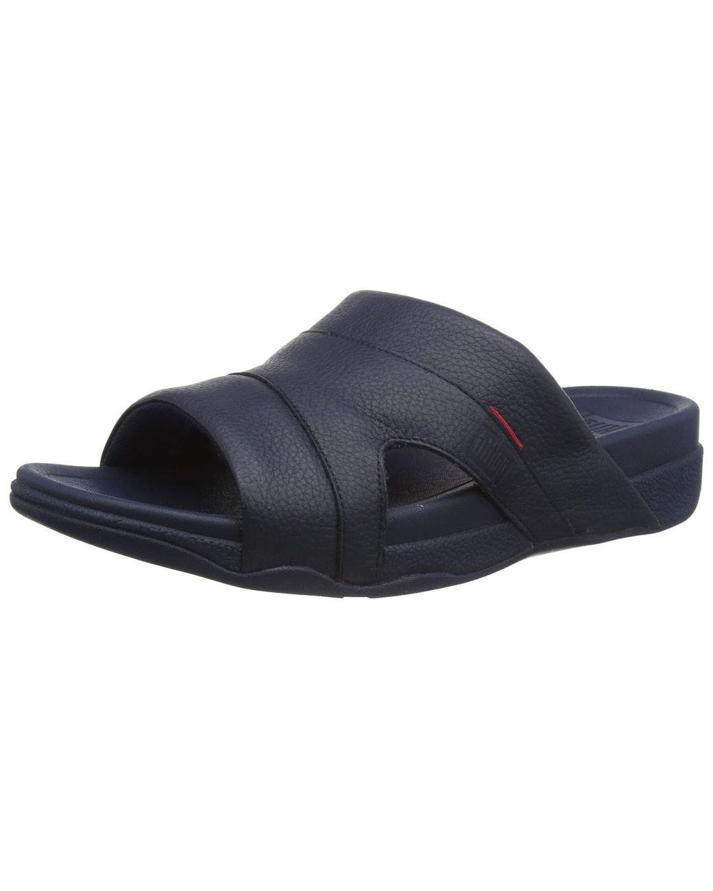 Fitflop Freeway Pool Slide In Leather Sandal in Blue for Men Lyst UK