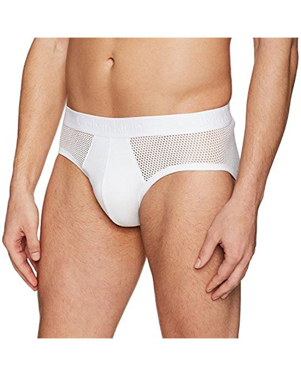 Calvin Klein Underwear Body Mesh Briefs in White for Men | Lyst