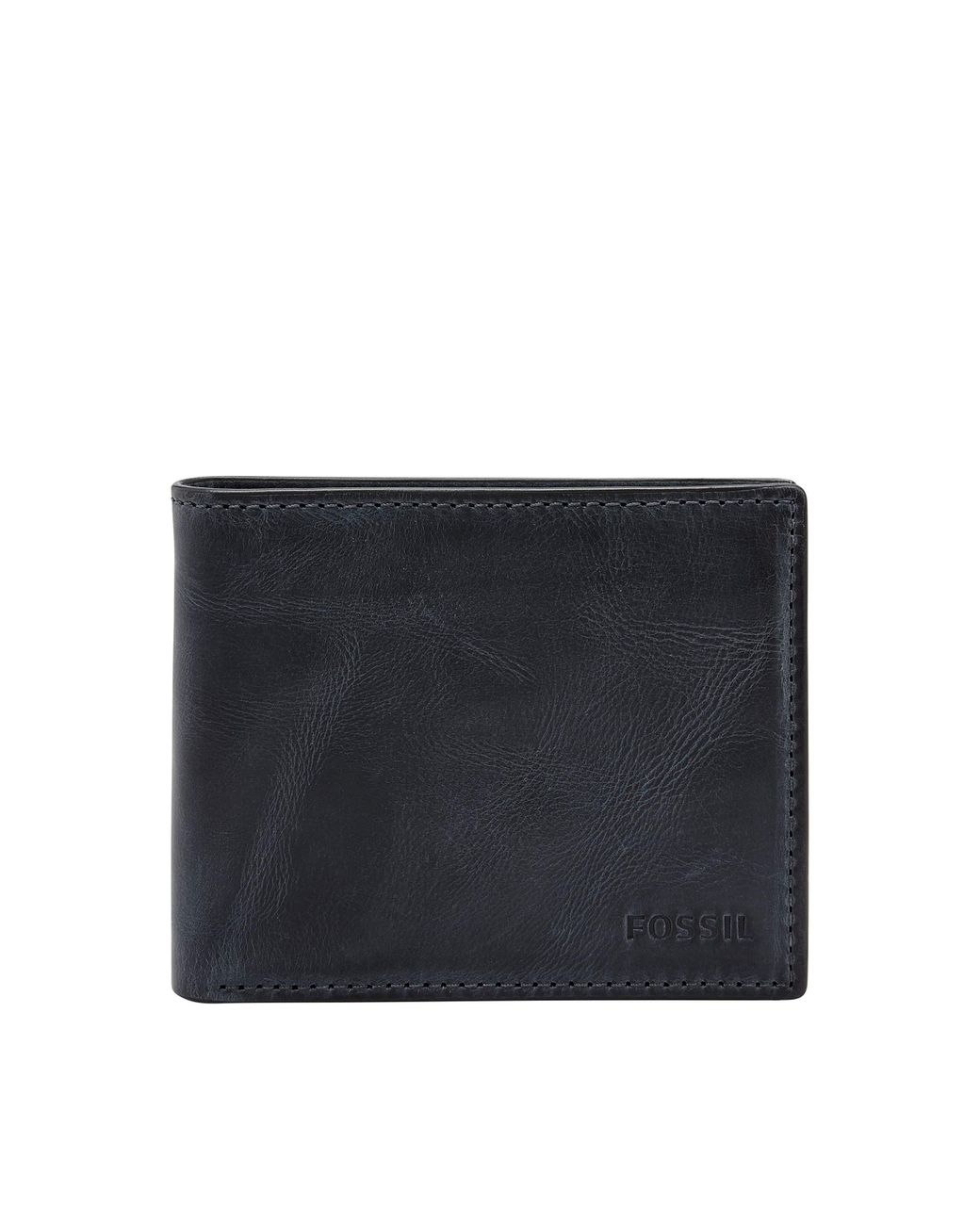 Fossil Derrick Leather Rfidblocking Bifold With Flip Id Wallet in