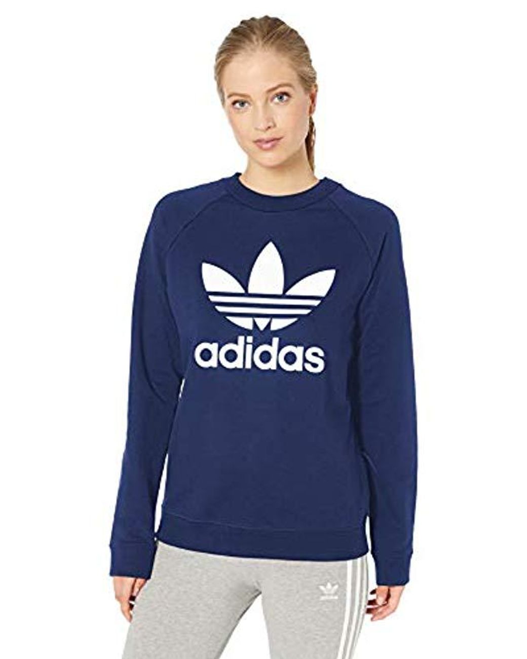 adidas trefoil crewneck