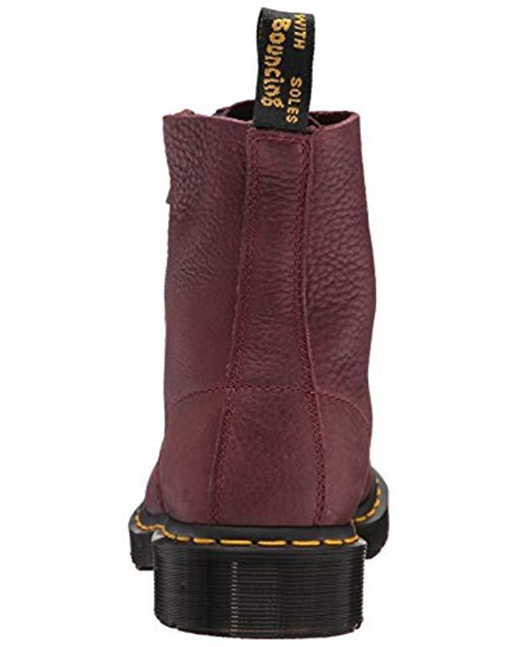 Dr. Martens Dr.martens S 1460 Pascal W/zip Grizzly Leather Boots in Cherry  Red (Red) | Lyst UK