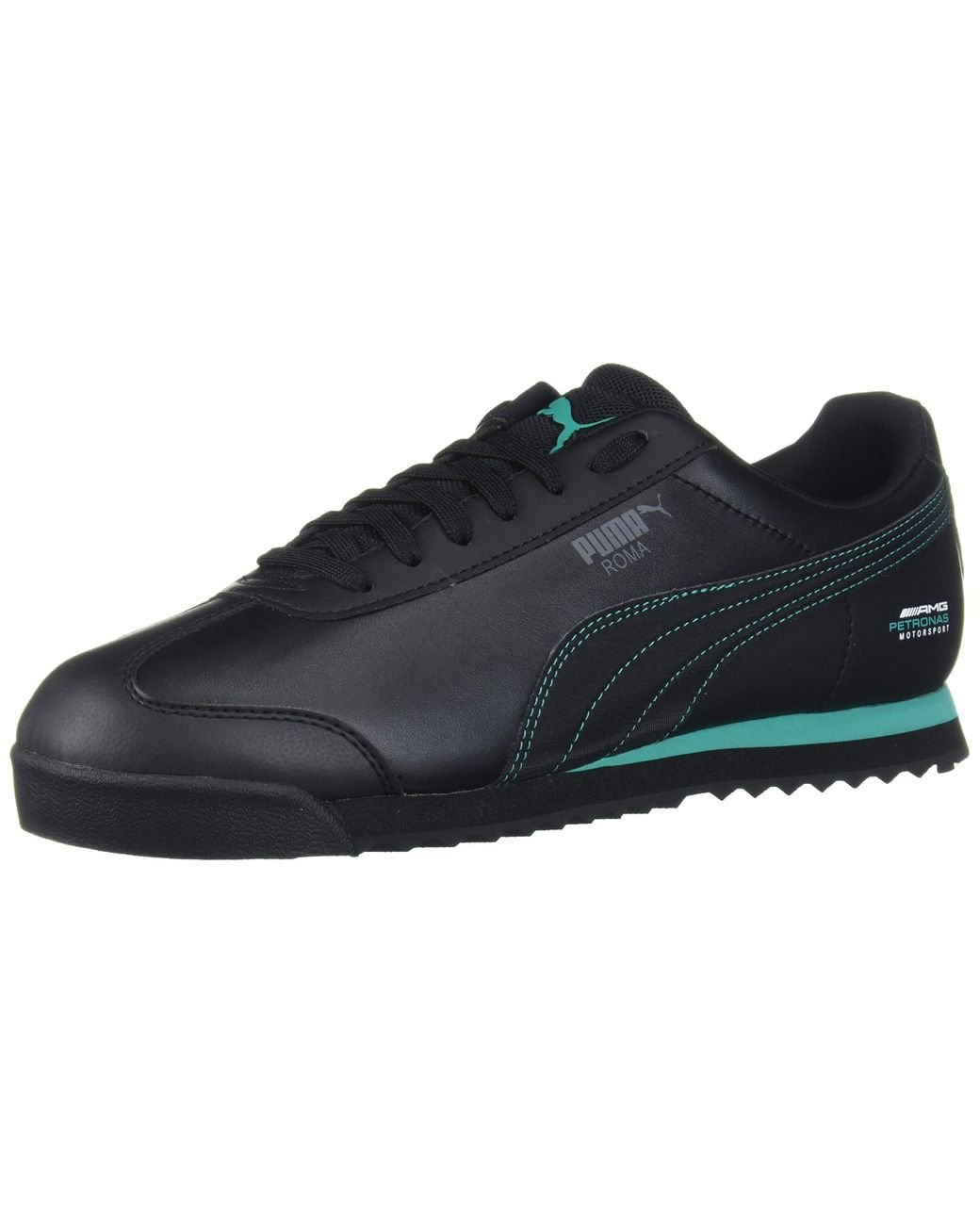 PUMA Leather Mercedes Amg Petronas Roma Men's Sneakers in White/Black  (Black) for Men | Lyst