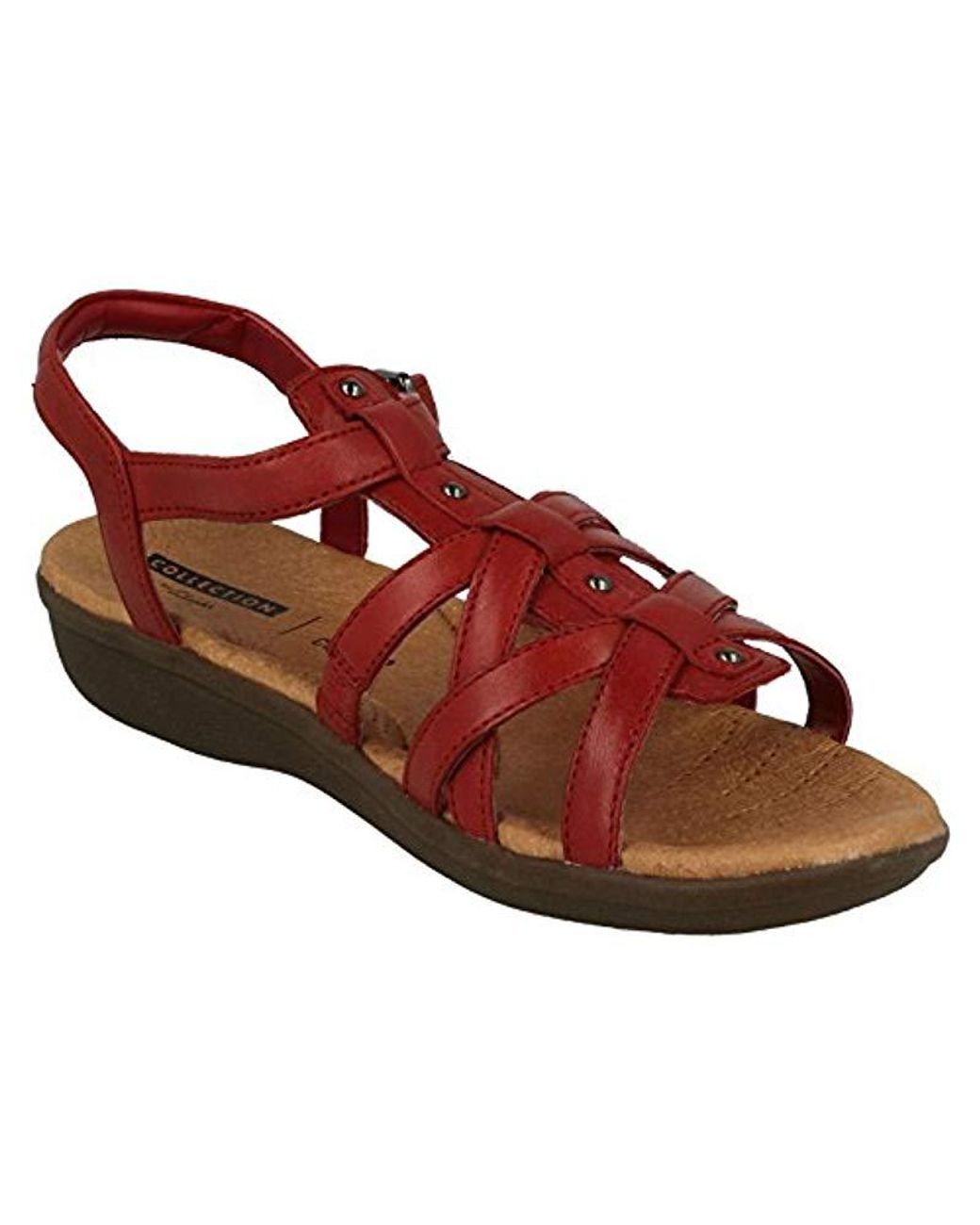Clarks Manilla Bonita Sling Back Sandals in Red | Lyst UK