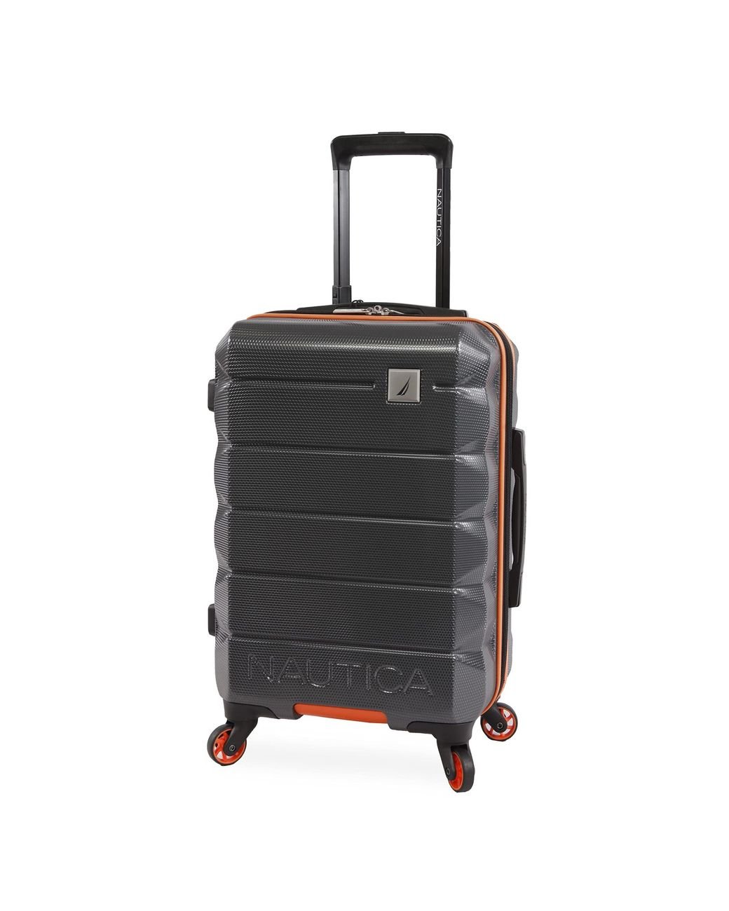 Nautica Quest Hardside Spinner Check In Luggage 29" in Grey/Orange