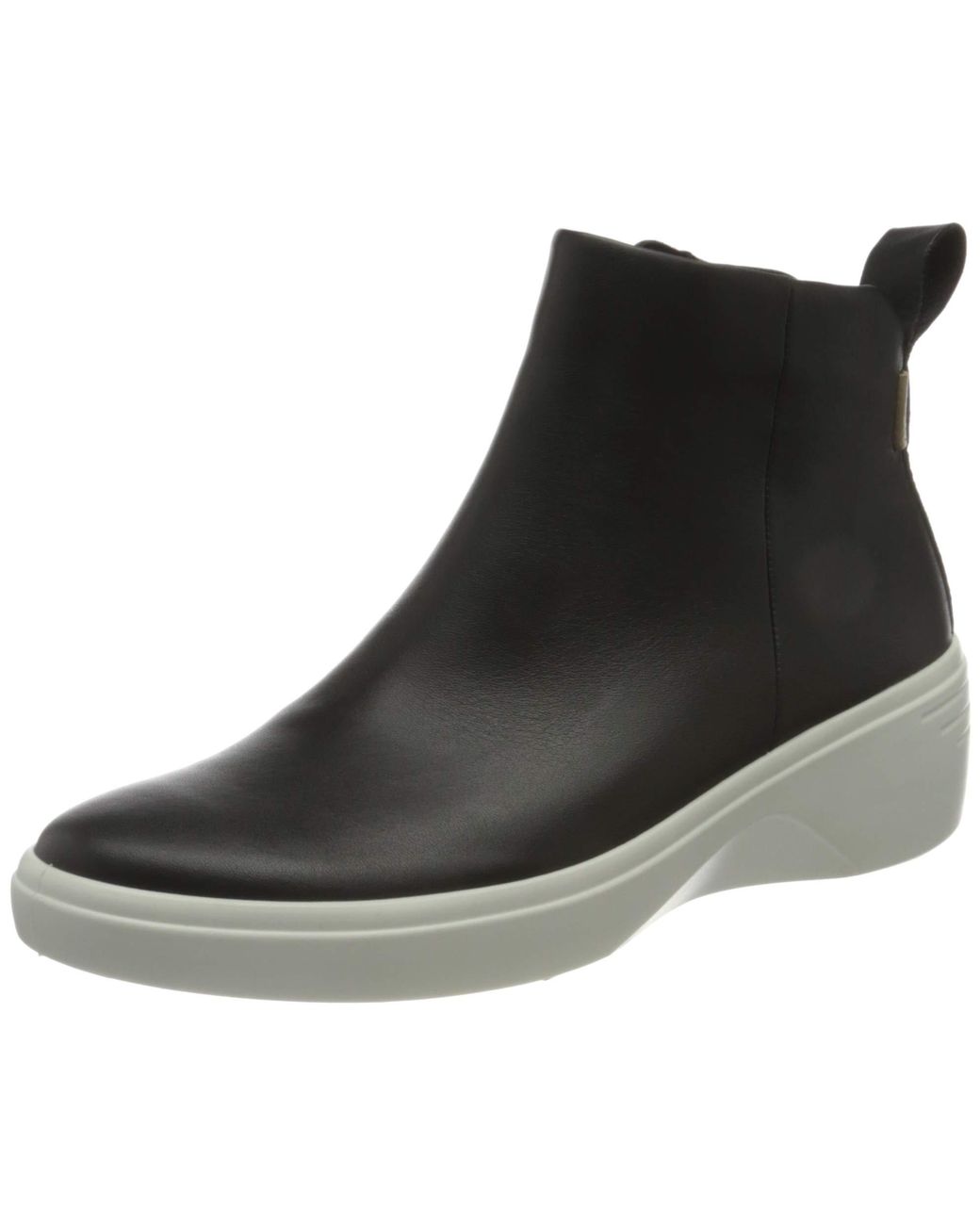 Ecco Soft 7 Wedge Black Droid Ankle Boot | Lyst