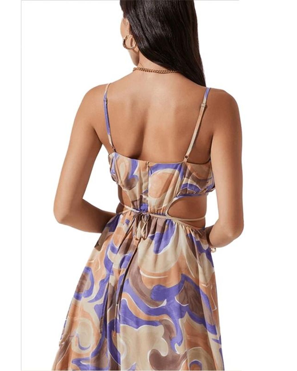 Astr Sanger Cutout Maxi Dress in Purple | Lyst