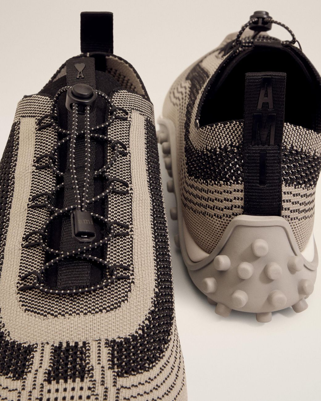 AMI Natural Knit Mirage Sneakers