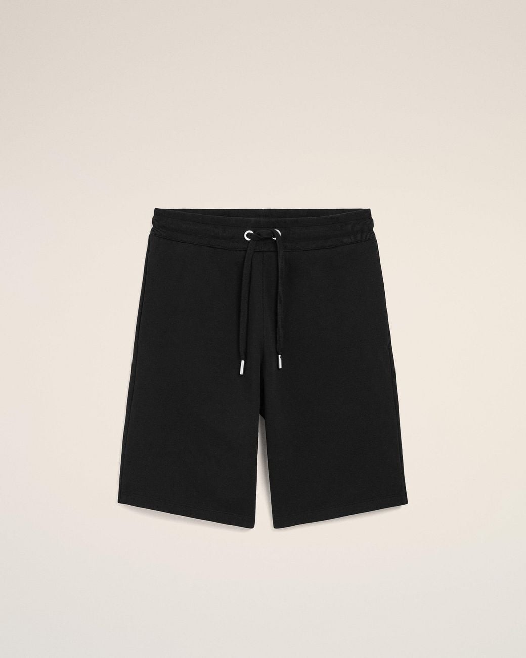AMI Black Cotton Ami De Coeur Short for men