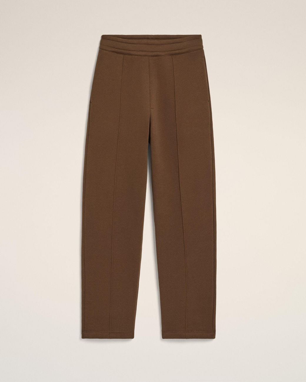 AMI Brown Cotton Track Pants With Embossed Ami De Coeur