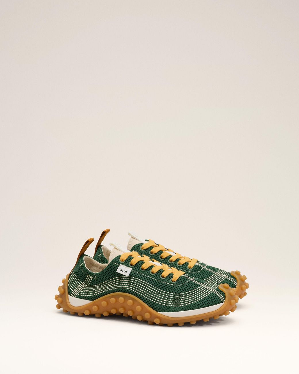 AMI Green Mesh Mirage Sneakers