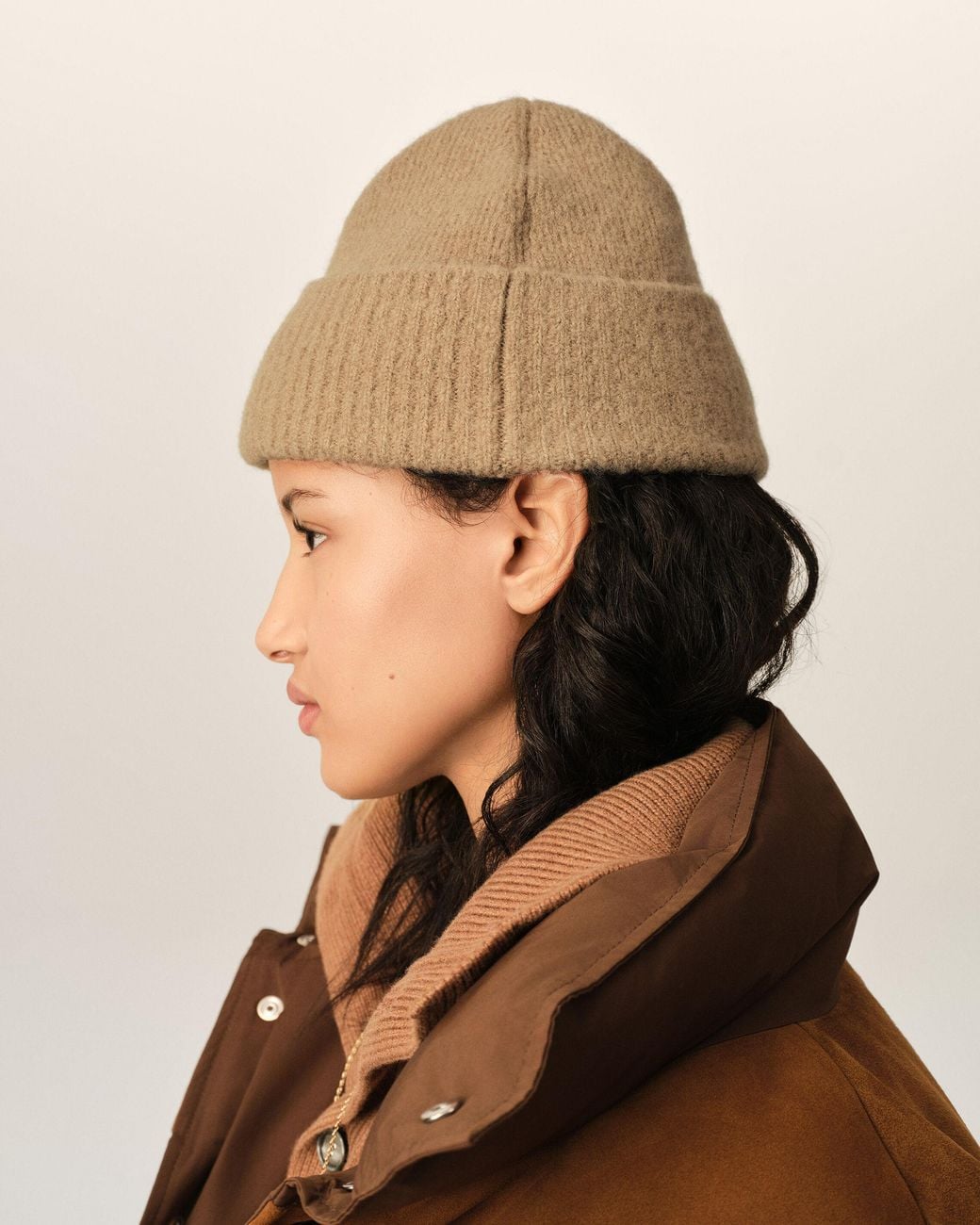AMI Natural Alpaca Beanie With Ami De Coeur
