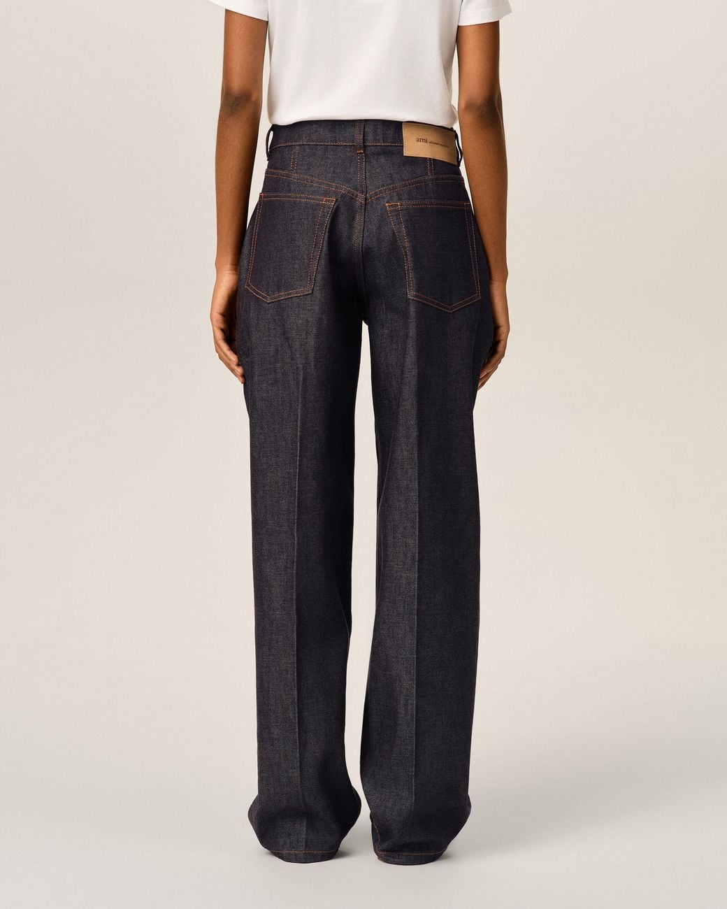 AMI Blue Balloon-Fit Cotton Jeans