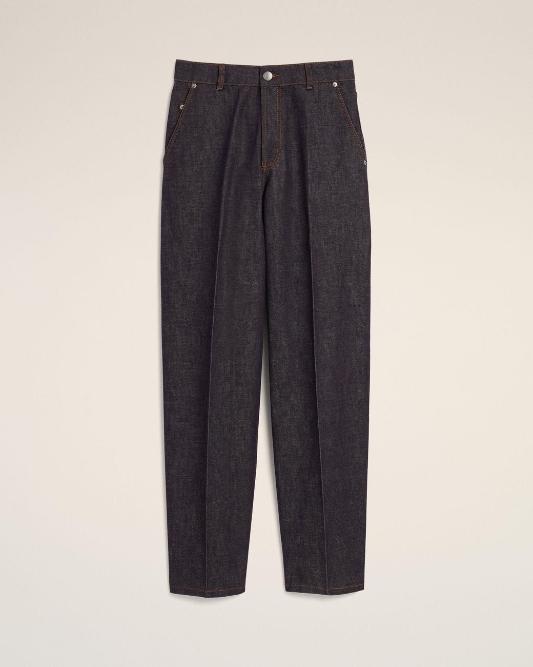 AMI Blue Balloon-Fit Cotton Jeans