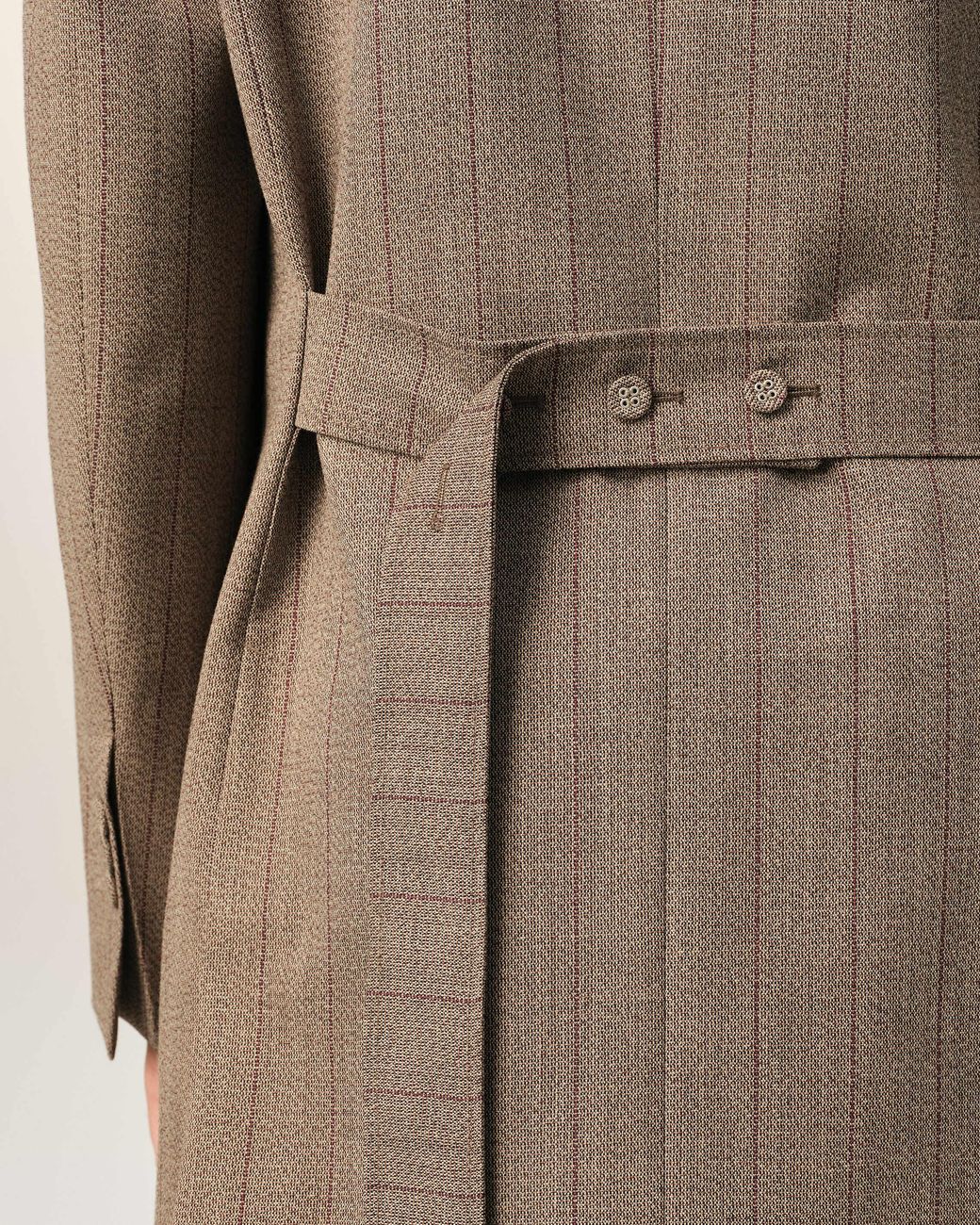 AMI Natural Double Breasted Striped Wool Blazer for men