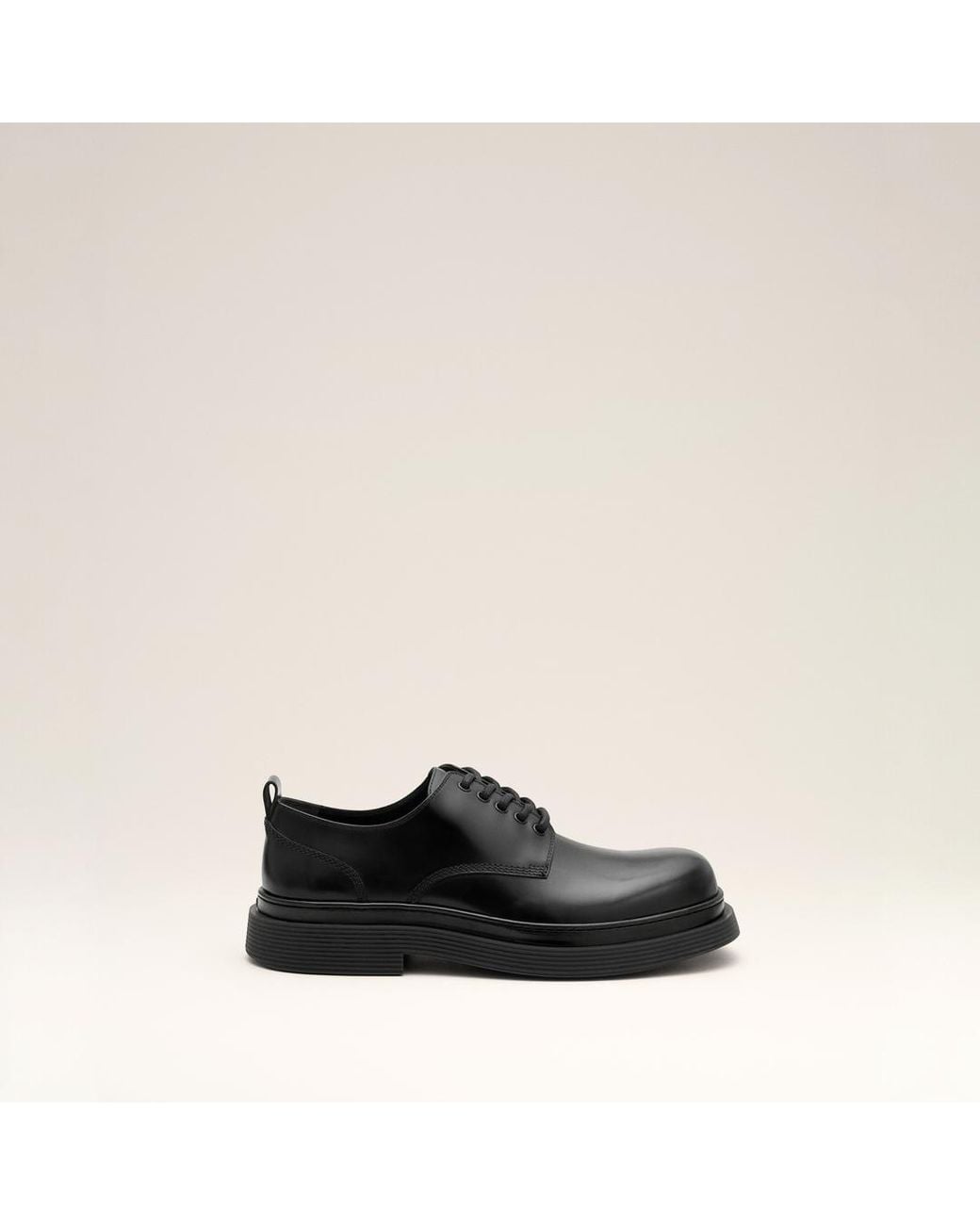 AMI Black Cow Leather Derbies Shoes for men